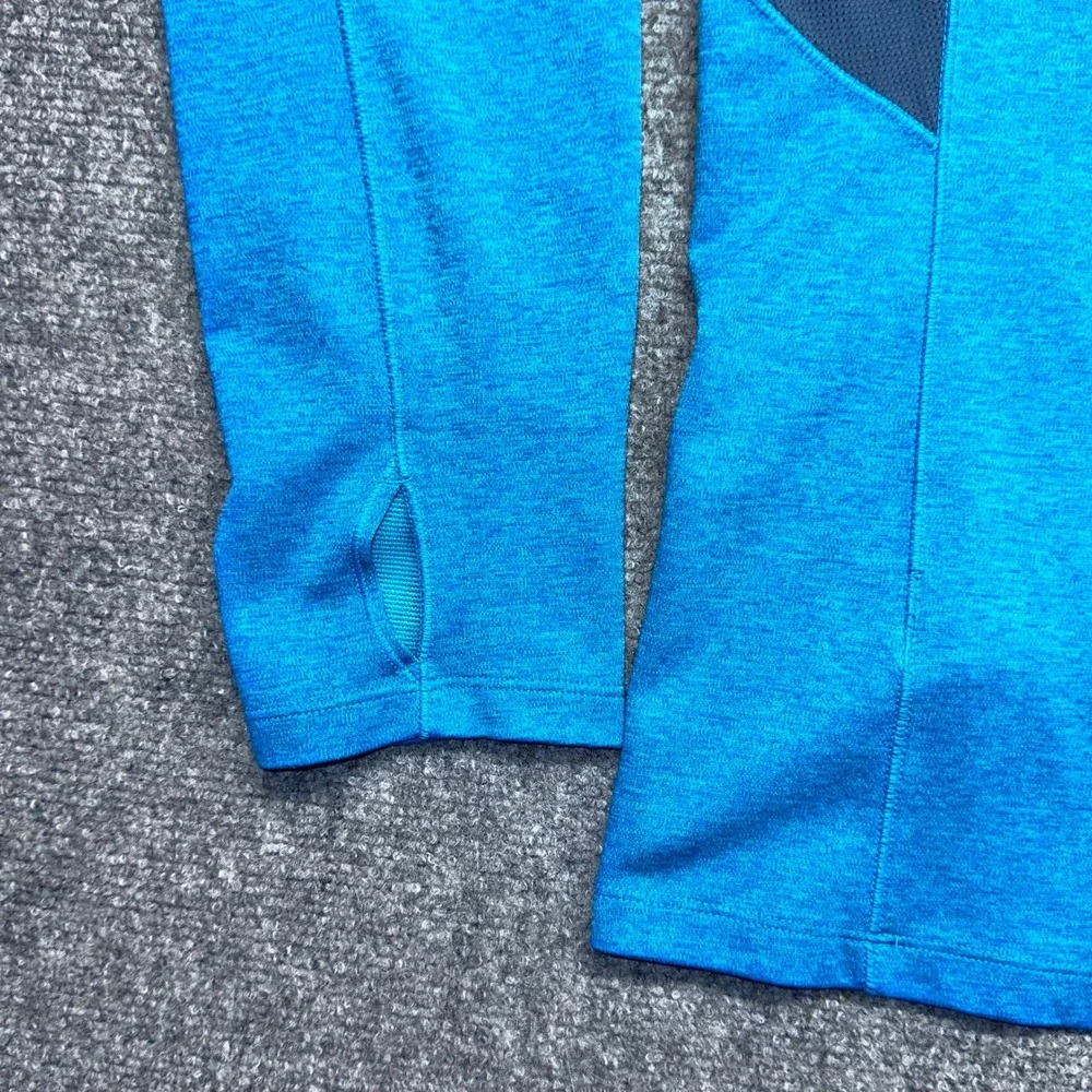 The North Face Mens L‎ G Blue FlashDry 1/4 Zip Pullover Athletic Shirt